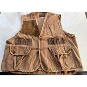 Caliber Vest Men Extra Large Brown Shooting Bird Hunting Outdoor Button Up